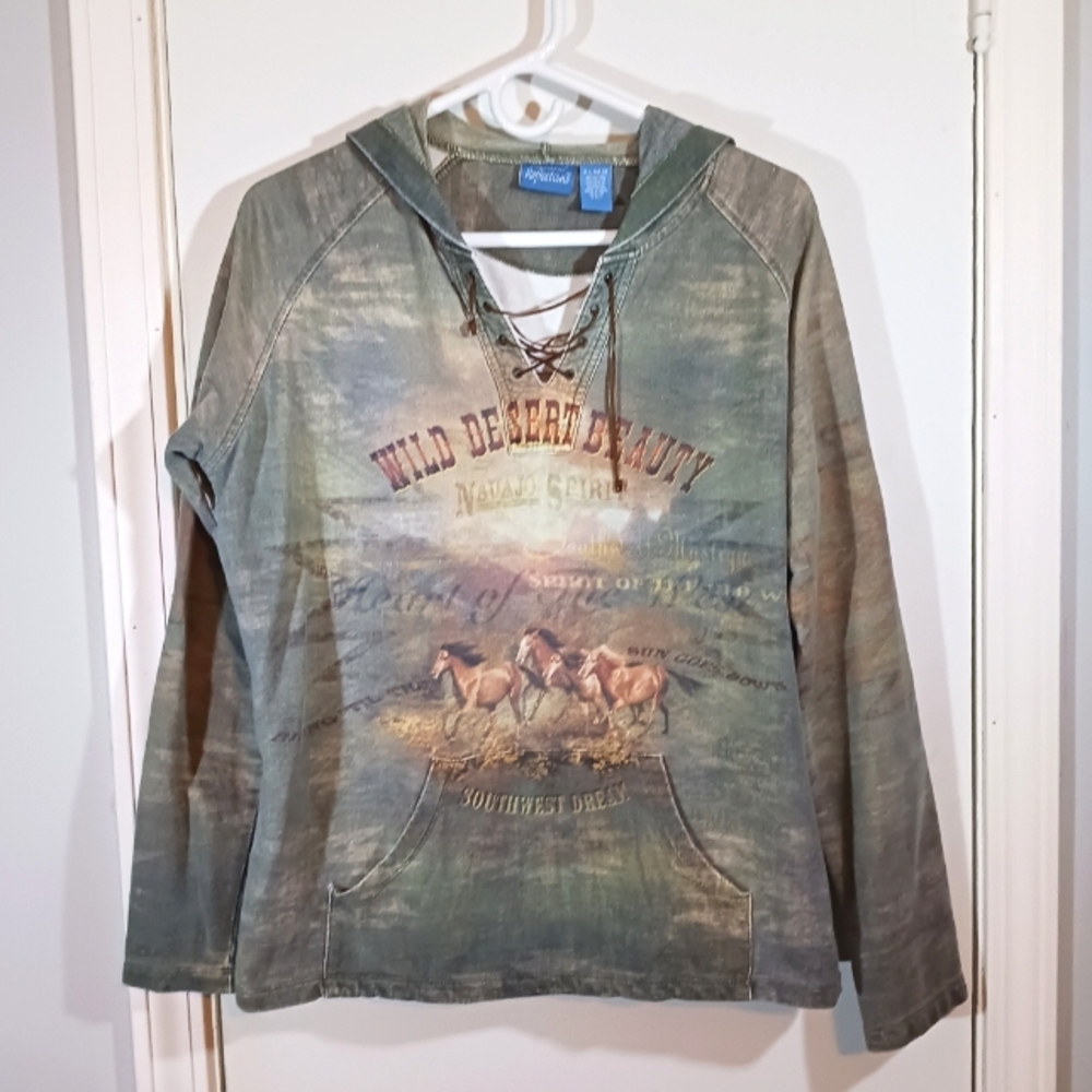 Natural Reflections Lace Up Hoodie